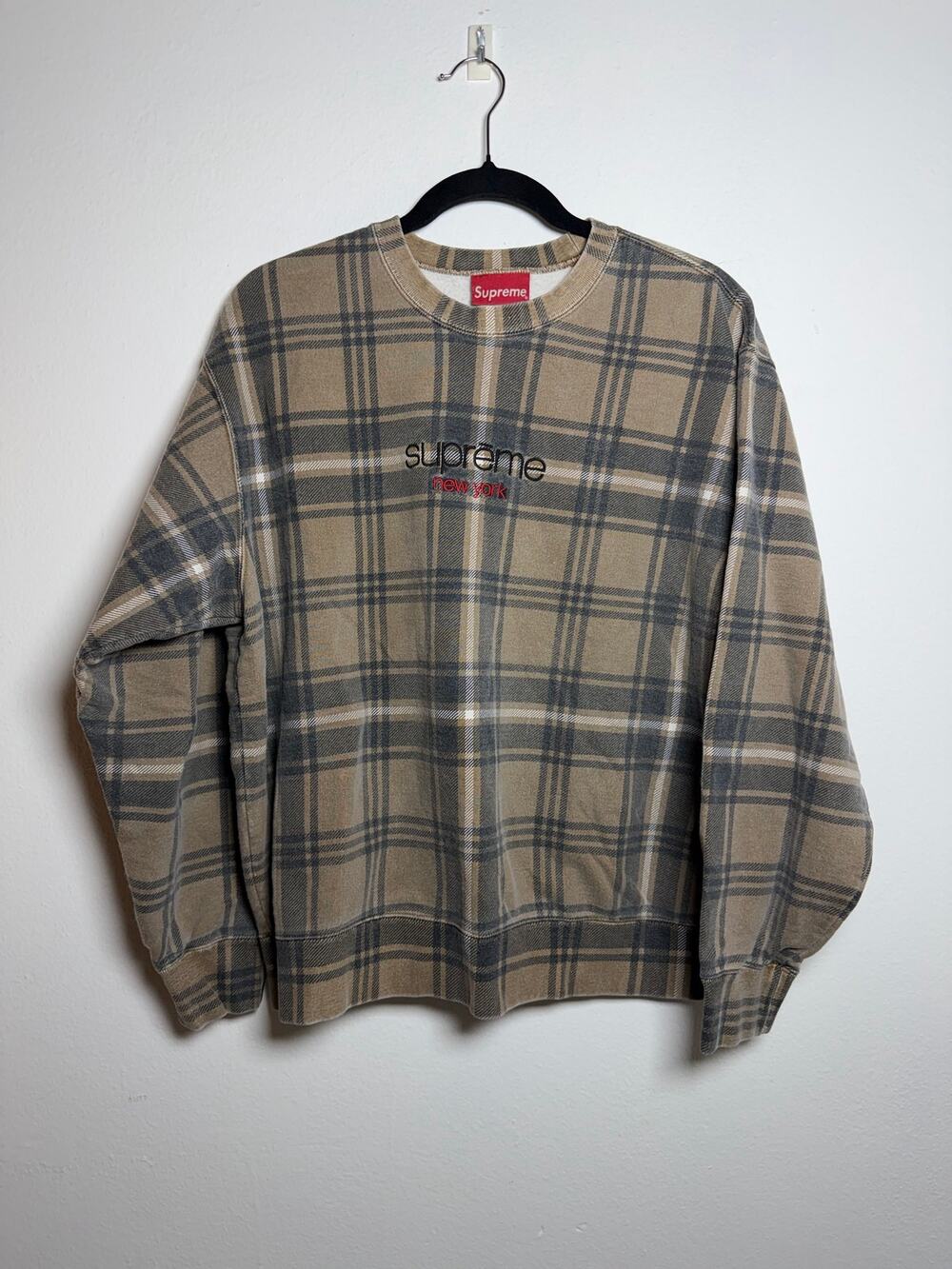 Supreme Plaid Crewneck SS21